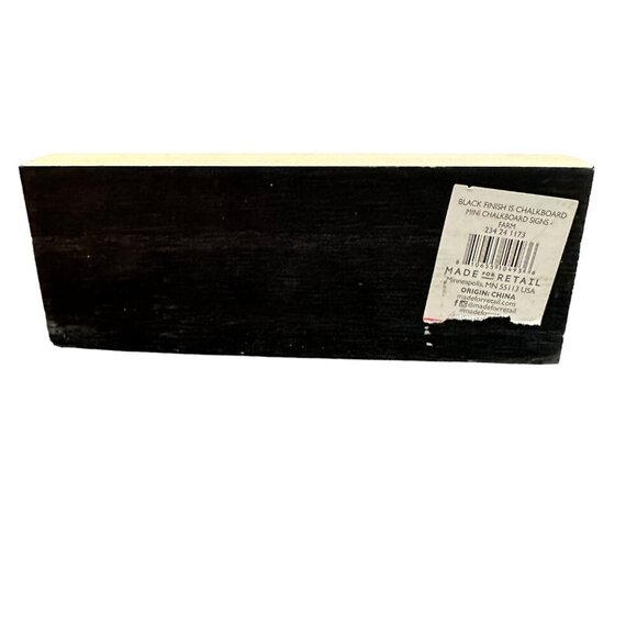 Wooden Block Sign Chalkboard Back Decor Rustic Farmhouse Tier Tray Display Blue - Picture 3 of 8